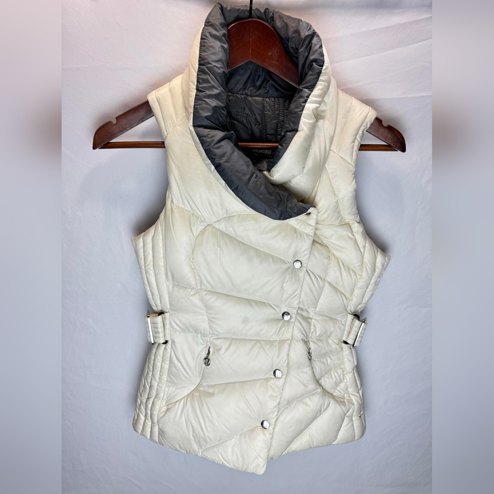 Lululemon 10 Get Down Vest Ghost Magnum Gray White Peacock Reversible Size 4